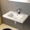 Rectangular White Ceramic Wall Mounted or Drop In Sink